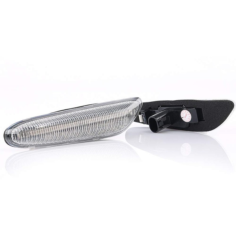 LIGHTDELUX Replacement for 2 x LED Side Indicators, Approved Mudguard