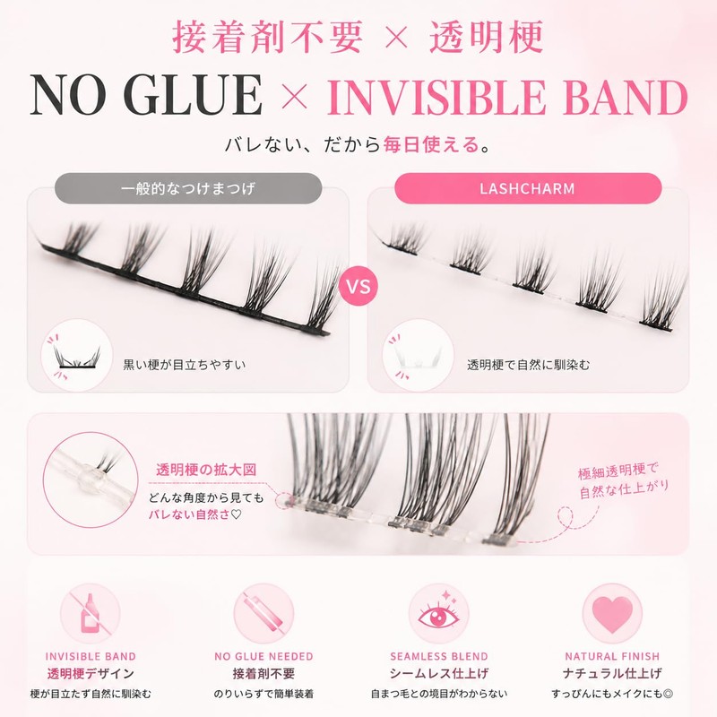 LashCharm Flower Curls Glueless False Eyelashes Bulk Eyelashes Partial False