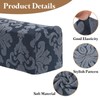 sourcing map 4Pcs Stretch Armrest Covers, Polyester Vintage Jacquard Soft