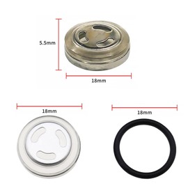 2 Sets 18 mm Sight Glass Seal, Sight Glass Seal for Motorcycle, Motorcycle Seals and Washers for Brake Pump Brake Master Cylinder Reservoir Motorcycle (2 Sets)