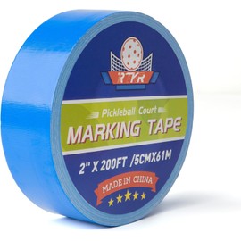 Pickleball Court Tape for Temporary Boundary Lines, 2 Inch Marking Kit for Indoor Outdoor Practice Courts and Driveways
