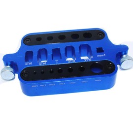 ShareGoo Aluminum Welding Soldering Insulate Station Jig RC Tools for XT60 XT90 Deans T Banana Plug Connector,Blue