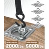 Recessed D Ring Tie Down Anchors 4 Pack (6,000 Lbs),