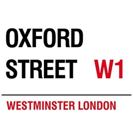 Oxford Street WE1 London Street Sign - Steel, 20 x 15cms