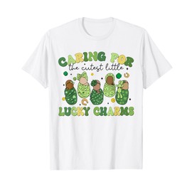 Caring For The Cutest Little Lucky Charms NICU Nurse Patrick T-Shirt