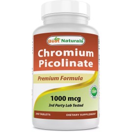 Best Naturals Chromium Picolinate 1000mcg 240 Tablets