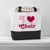 CafePress Choir Stitch Heart Canvas Tote Top Zipper Closure