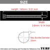 TERF® 100 Pcs Black Cable Ties 140mm (5.51'') X 3.6mm
