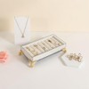 Porta-anillos de terciopelo con ranuras para organizar joyas, Estante de