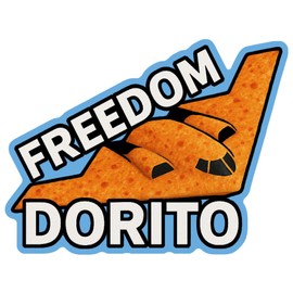 Freedom Dorito B-2 Spirit Stealth Bomber Sticker – Funny Military Meme Decal for Laptops, Water Bottles, Toolboxes & More