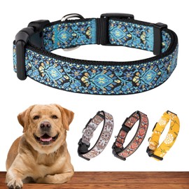 Dog Collars for Small Medium & Large Dogs Stocking Stuffer Long Lasting, Adjustable, Heavy Duty Collars for Girl and Boy Puppy with Quick-Release Plastic Buckle. Blue Dog Collar