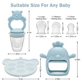 CLDY Baby Fruit Food Feeder - Breastmilk Popsicle Freezer Molds - Baby Food Storage Containers, Baby Food Freezer Trays for Toddler Teething & Infant Self Feeding