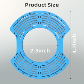 Baofum 4 Pcs Stainless Steel Dog Water Bowl Filters, Large Dog Water Bowl Filters, Pet Water Bowl Activated Carbon Replacement Filters Water Filtering Mat for No Spill Dog Water Bowl(4 Filters), Blue