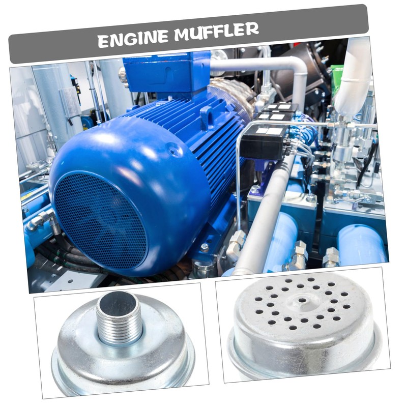 KONTONTY Car Muffler 1/2 Inch Threaded Engine Muffler for Lawn