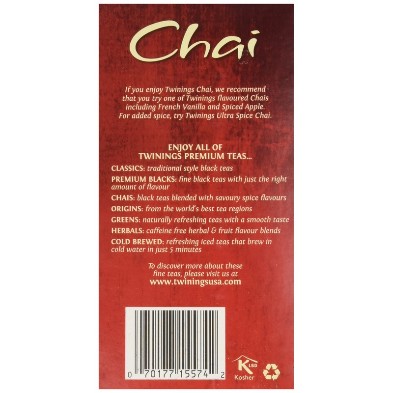 Twinings Tea Chai Tea, 20 ct