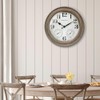 Presentime & Co. 26" Clifton in/Outdoor Farmhouse Clock with Thermometer