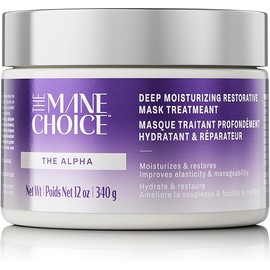 The Mane Choice The Alpha Hair Mask, Green Tea & Carrot Mask Treatment, 12 oz, Deep Moisturizing & Restorative, Anti Frizz, Helps Restore Dry, Damaged Hair, Paraben & Sulfate Free