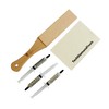 TechDiamondTools Knife Sharpening Kit, 11” Long Leather Paddle Strop for