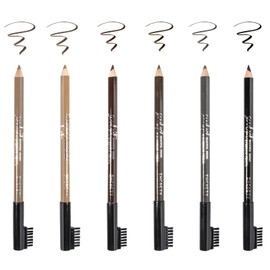 RZJZGZ RZJZGZ 6 Colors Eyebrow Pencil Set, Waterproof Eyebrow Pen with Built-in Brush, Professional Long-lasting Eyeliner Makeup Brow Tint Pen, Long Lasting, Suitable For All Eyebrow Shapes