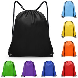 Grneric 8Pcs Drawstring Bags Bulk Drawstring Backpack Draw String Bag Cinch Sack for Gym Traveling Yoga Outdoor Sports (8 Colors)