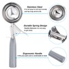 PATIKIL 4 Ounce Ice Cream Scoop with Trigger, Stainless Steel