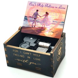 Micteney Can't Help Falling in Love Music Box for Women, Birthday for Wife, Valentine's Day Gifts for Him, Wooden Movement Powered