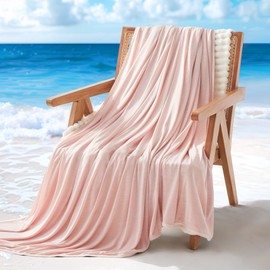 SLEEP ZONE Nanotex Cooling Blanket for Hot Sleepers, Double-Sided Throw Blanket for Couch, Travel/Outdoor Ultra-Cold Breathable Lightweight Summer Blanket (Pink, 50''x70'')