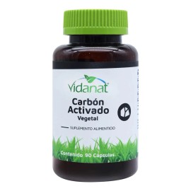 Carbón Activado Vegetal 90 Cápsulas Vidanat Sabor Sin sabor