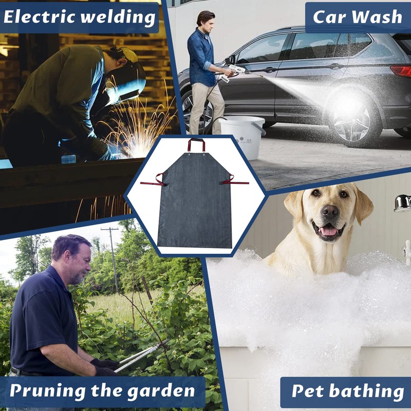 Thick Rubber Apron,Professional Waterproof Chemical Oil Resistant Aprons for Dishwashing,Dog