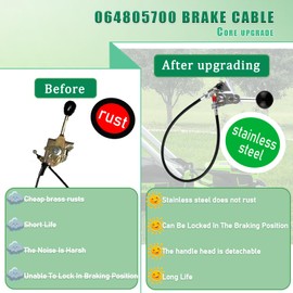 Upgraded 064-8057-00 Mower Brake Cable 100% Stainless Steel Compatible with bad boy Brake Cable And mz/mz magnum Mower Throttle Cable Replace (2010-2016) 1-Year Qa