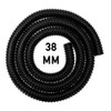5m Corrugated Pipe 1.5" (38mm) - Flexible Ribbed Hose for