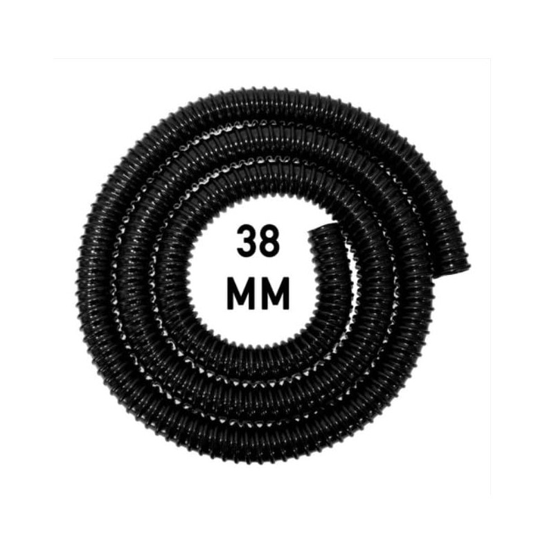 5m Corrugated Pipe 1.5" (38mm) - Flexible Ribbed Hose for