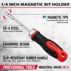 1/4″ Magnetic Ratcheting Screwdriver, Durable Bit Holding Screwdriver With Non-Slip