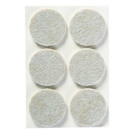 Scotch Felt Pads, Felt Furniture Pads for Protecting Hardwood Floors, Round, 1.5 in. Diameter, Beige, 24 Pads