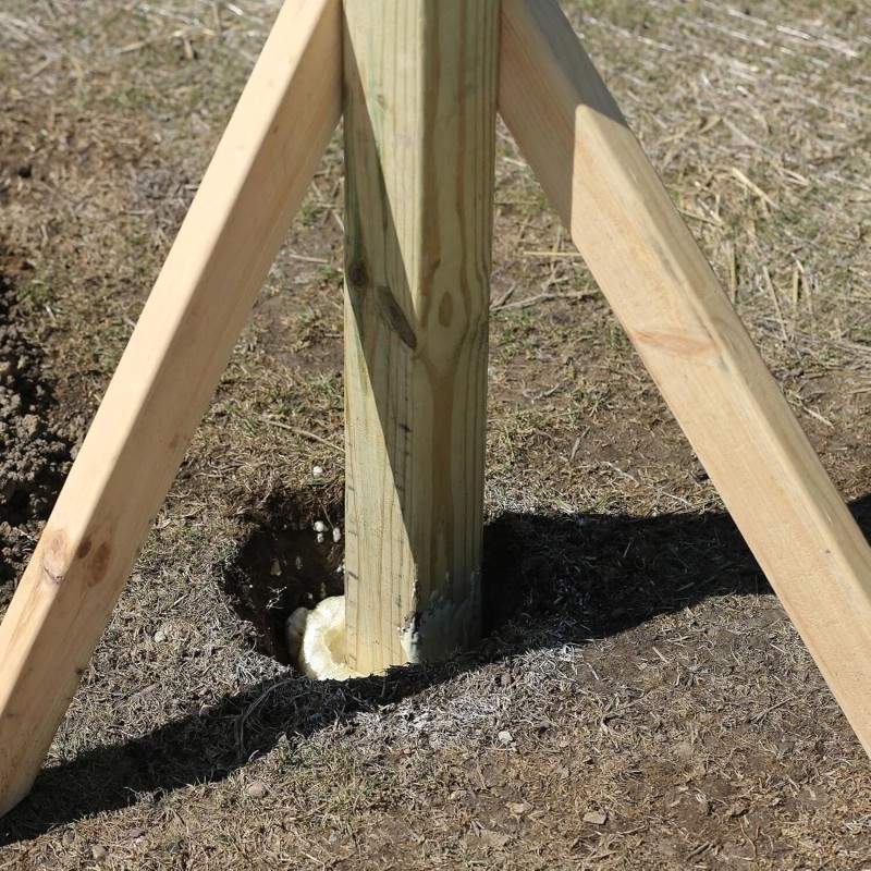 Fast 2K Post Anchor Mix Expanding Foam Concrete Alternative for