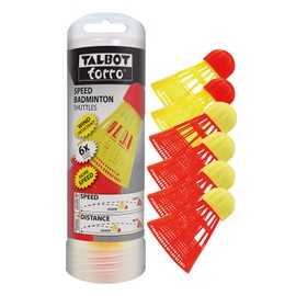 Talbot Torro Speed-Badminton Shuttles Aerospeed, 6 pieces (4 fast Racer- and 2 slow Starter Shuttles), 490180