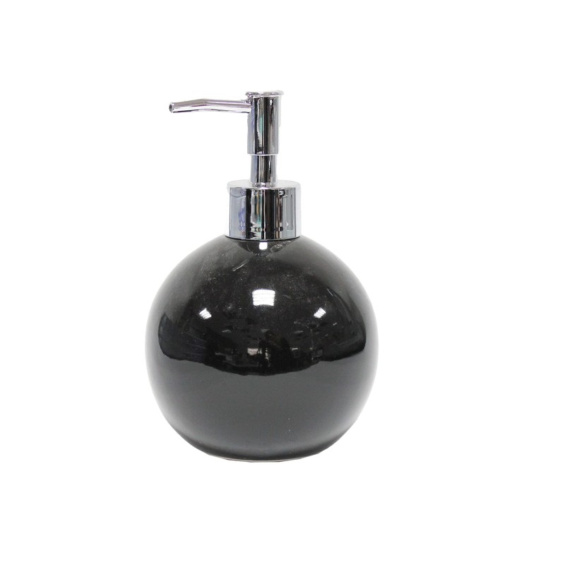 Douceur d'Intérieur SOAP Dispenser, Ceramic, Black, (0) 9.7 x 16