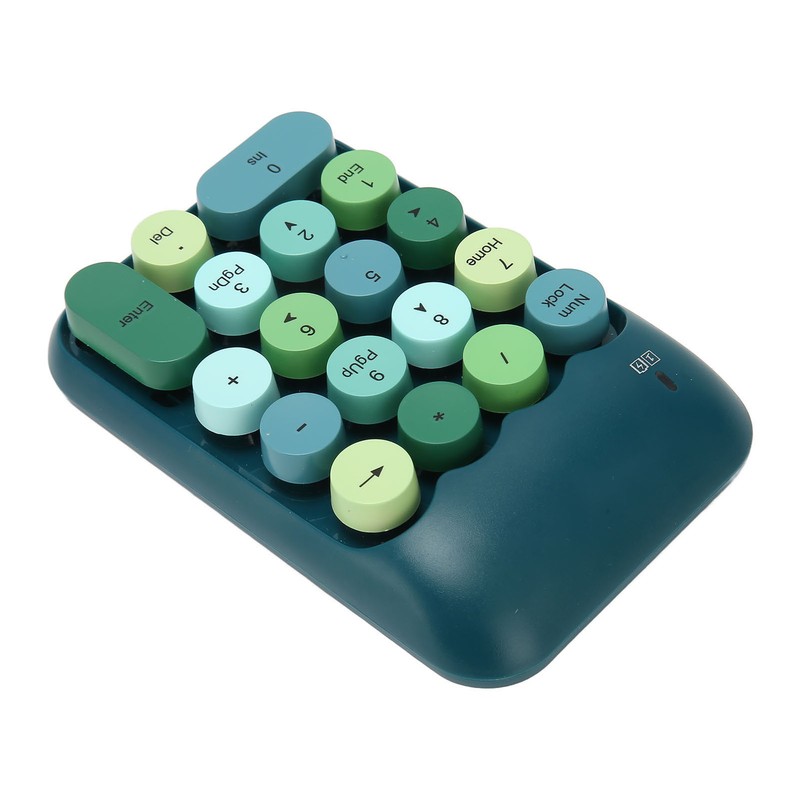 2.4GHz Wireless Numeric Keypad 18 Keys Retro Color Round Keycaps