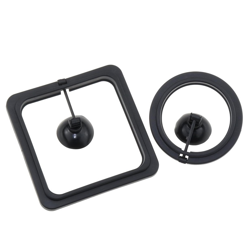 DGZZI 2PCS Aquarium Fish Floating Feeder Fish Feeder Ring Black