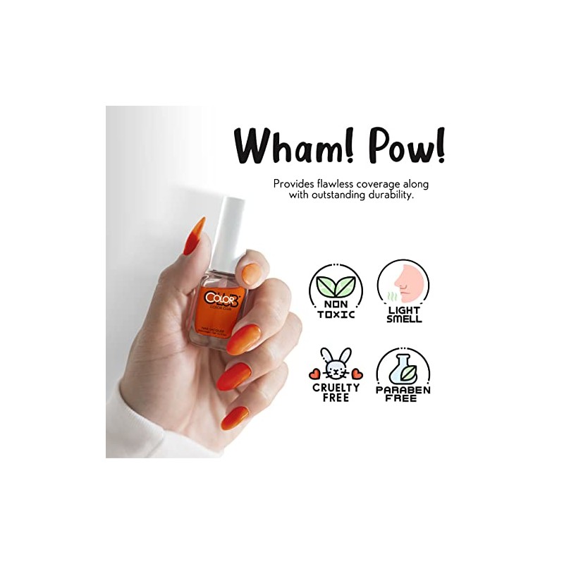 Color Club Nail Polish, Orange, Wham, Pow, .05 Ounce