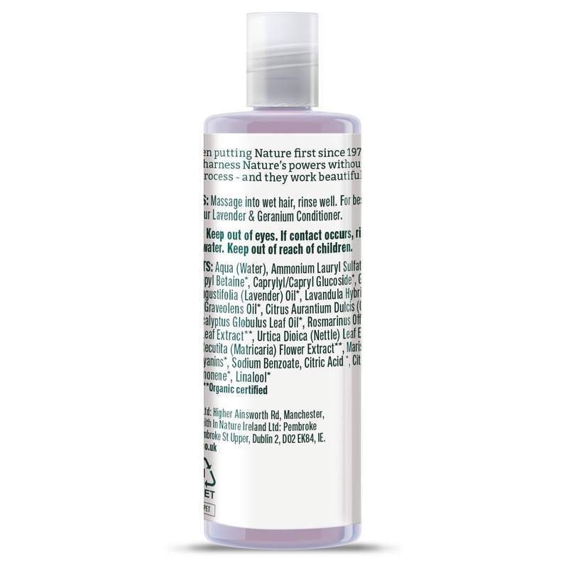Faith In Nature 100ml Travel Size Lavender & Geranium Shampoo,