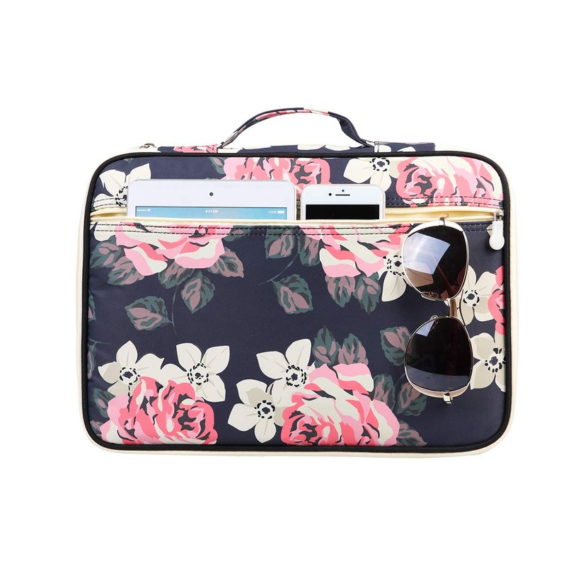 JAKAGO A4 Document Case,Multi-Pocket Document Holder,A4 Zip Portfolio,Professional Document Folder