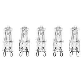 (5)-Pack Replacement Halogen Bulb for Microwave Kitchenaid W10208564 Baseless Lamp 25W