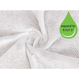 NatraTouch Compressed Towel Wipes 100% Cotton, Compostable, Gentle Soft