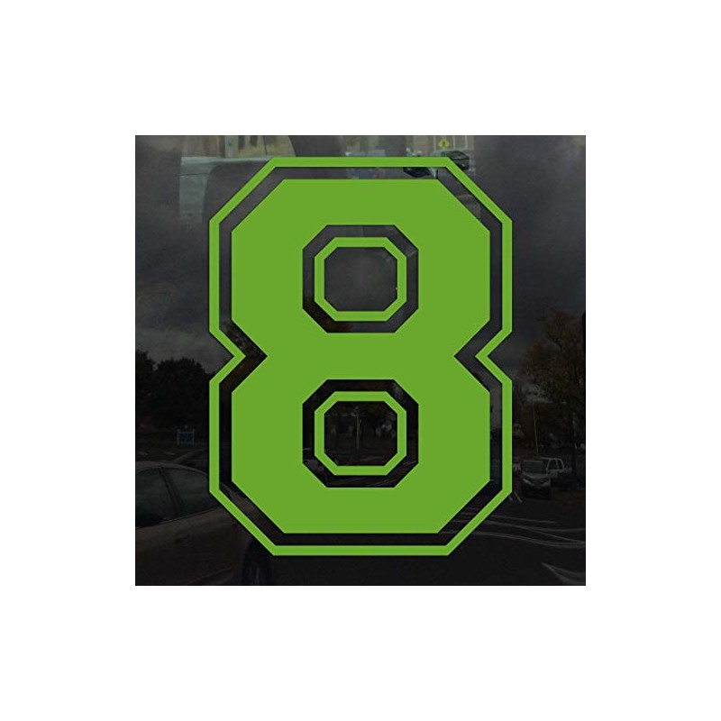 Applicable Pun Varsity Number 8 - Vinyl Decal - Lime