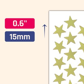 3000 Pack, Gold Star Stickers for Reward - 0.6" Diameter