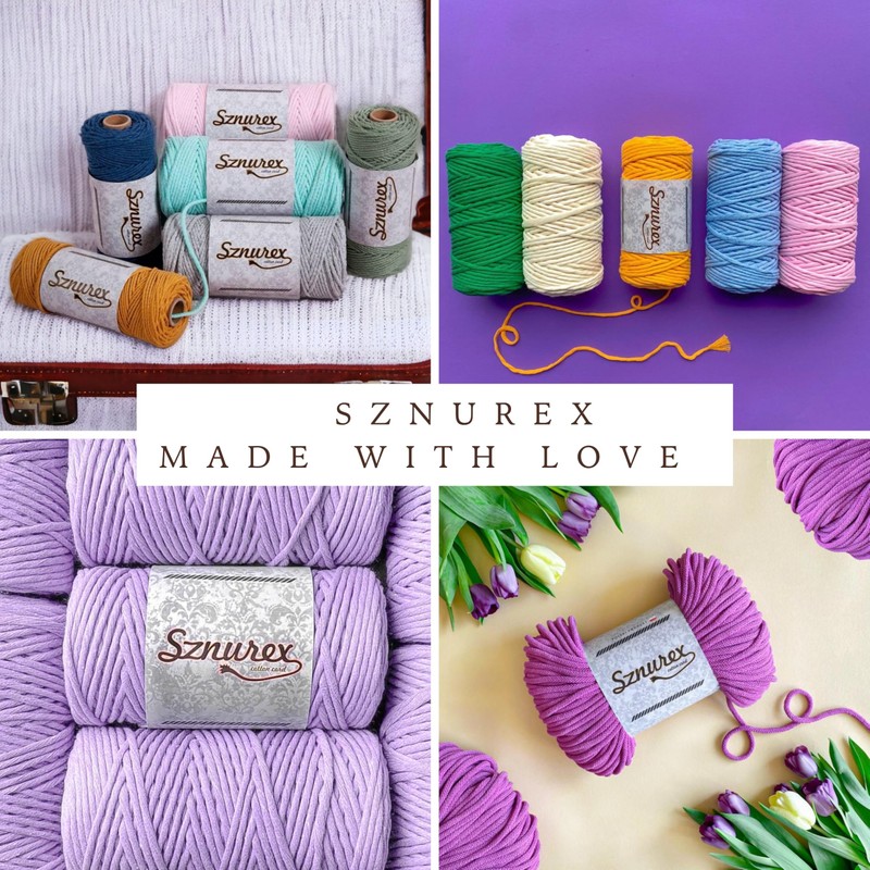 Macrame Yarn, 5 mm x 100 m, Cotton Cord Yarn