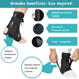 Tobillera para Esguince Ortopédica para mujeres y hombres, 1 unidad Tobillera Deportiva de Compresión Ajustable, Tobillera Estabilizadora Protector para Fitness, Tensión en el Tobillo y esguinces (Small)