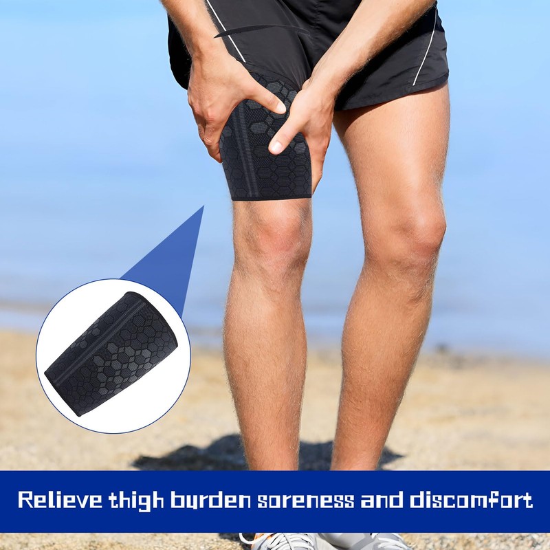 Hamstring Compression Sleeve,1 Pcs Thigh Compression Sleeve,Adjustable Hamstring Support for