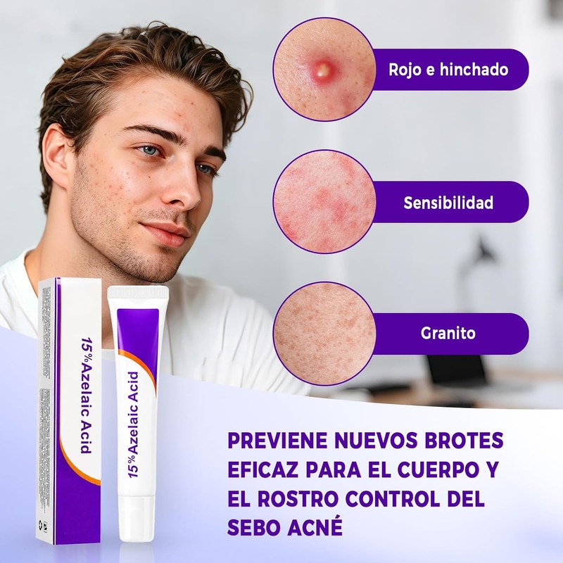 3PCS Crema Ácido Azelaico, Suero Ácido Azelaico